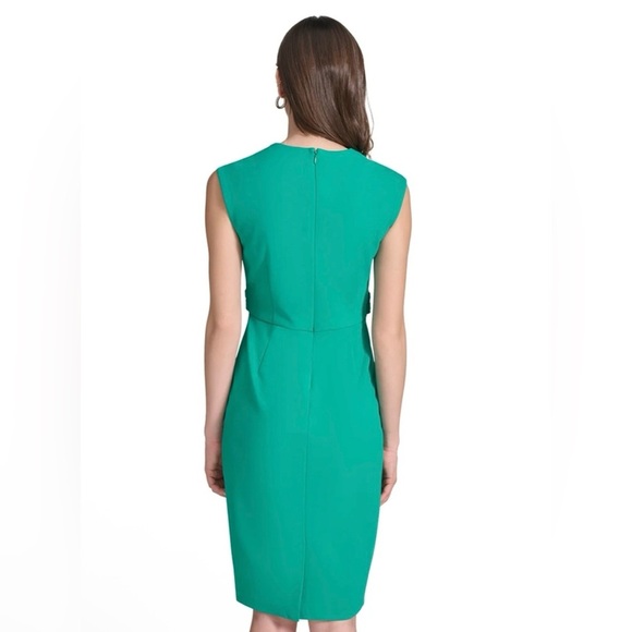 CALVIN KLEIN Calvin Klein Twist-Front Sheath Dress Size 12 New - Picture 3 of 8
